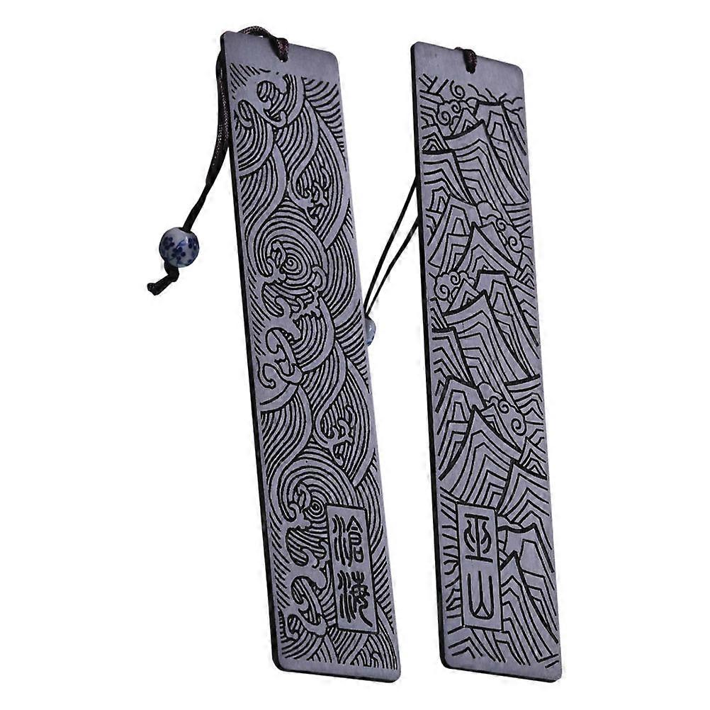 Wood Bookmark for Study Purpose 10Pcs Engraved Decorative Book Mark