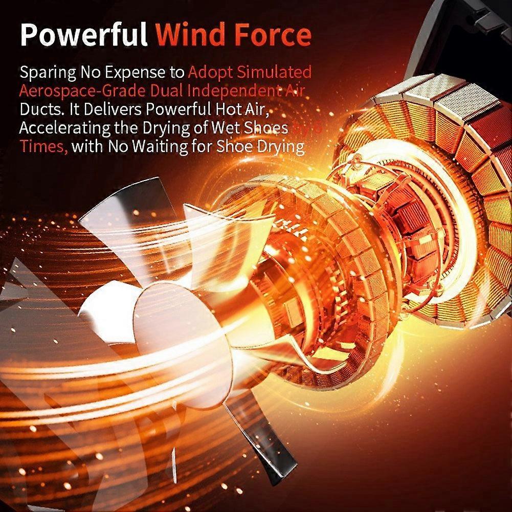 Portable Foldable Electric Shoe Dryer Fast Drying Shoe Dryer with Timer Adjustable Temperature Compact Khaki EU Plug