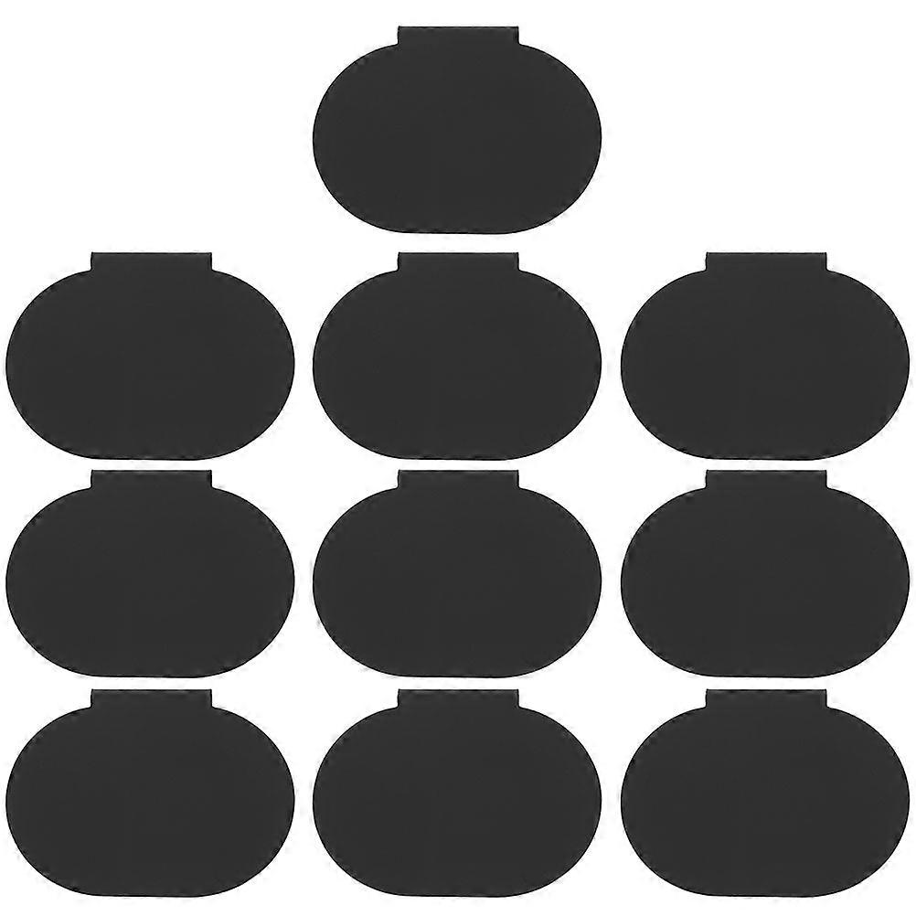 Black PVC Label Clips Basket Tags for Displaying Use with 60Pcs