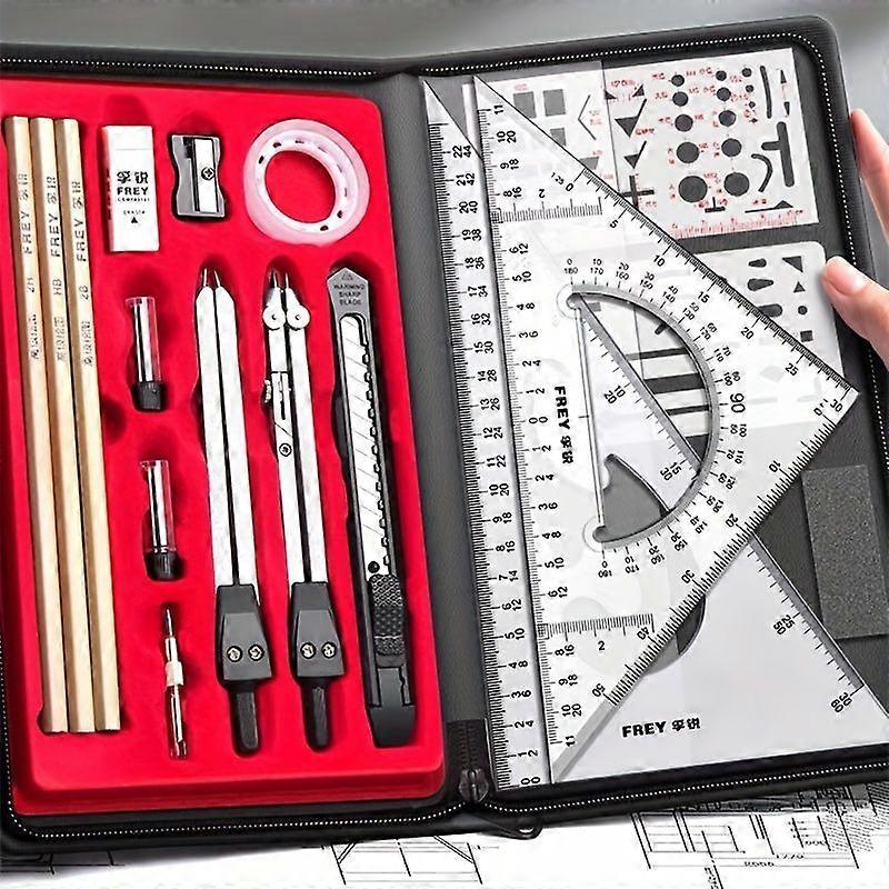 1 Professional Drafting Tool Set - Precision Geometry and CAD Tools for Students and Engineers - Multi-Function Gauge Set for Education and Architectu