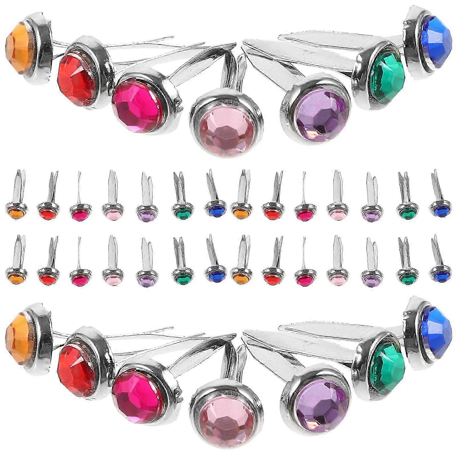 50pcs Two Legged Nails Paper Fasteners Mini Brads Accessories