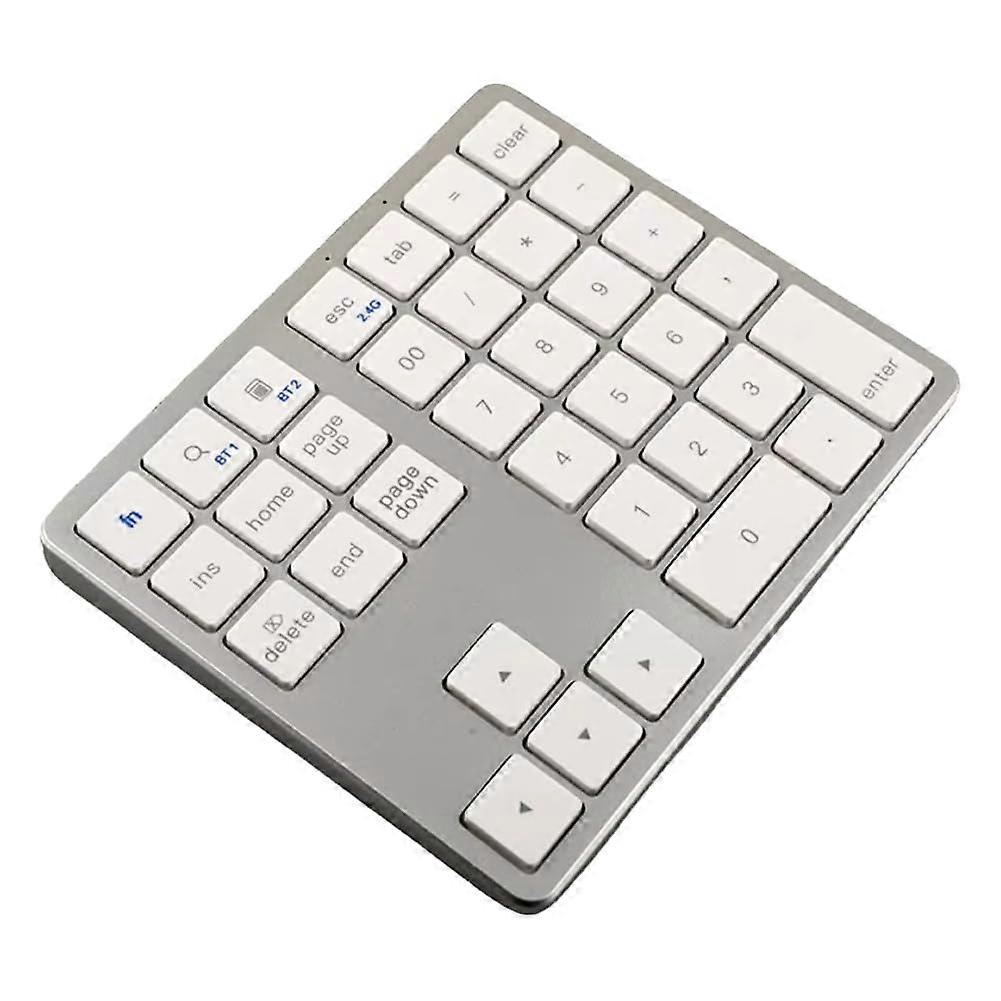 Wireless Bluetooth Number Pad 35 Keys Dual Mode 2.4G Numeric Keypad for Laptop and Tablet