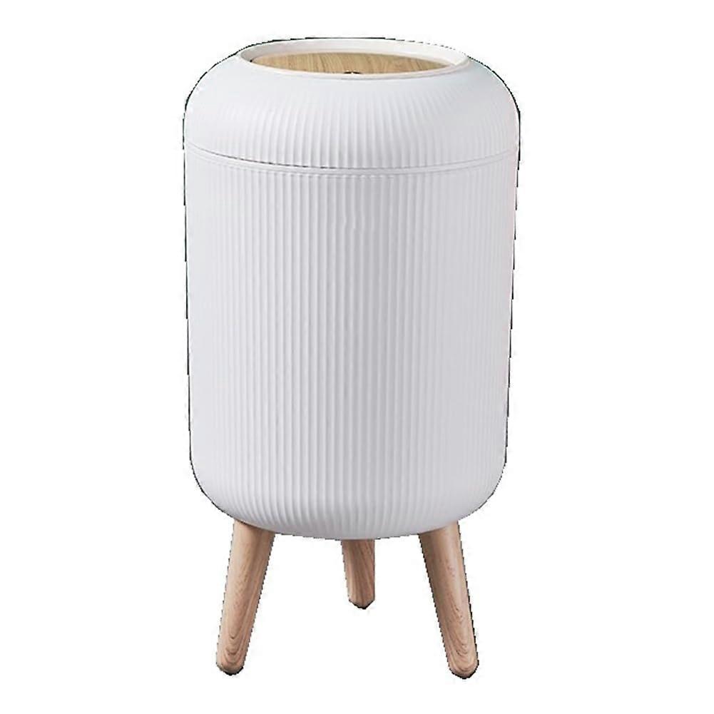 Plastic Trash Can with SpaceSaving Design for Kitchen, Bathroom, Bedroom and Office Use