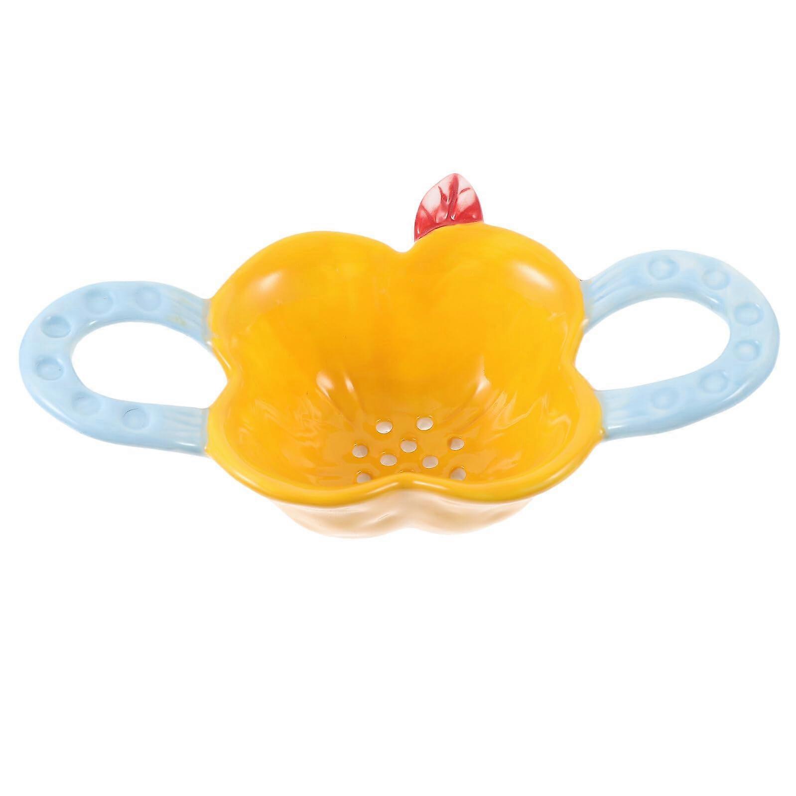 Flower Shaped Ceramic Tea Strainer for Loose Leaf Tea, Elegant Porcelain Infuser for Teapot and Cup