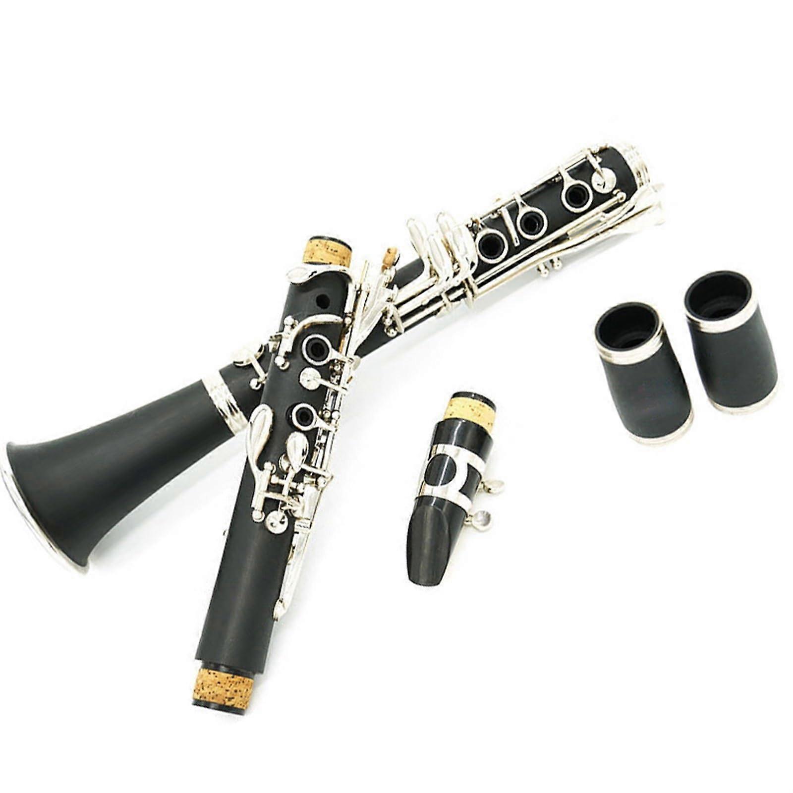 B Flat Clarinet 17 Key Beginner Student Bb Clarinet Set with Fast Key Response and Durable Design