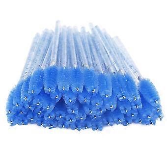 50pcs Disposable Eyelash Brush, High Quality Nylon, Flexible Brush Head, Portable Size, Ea
