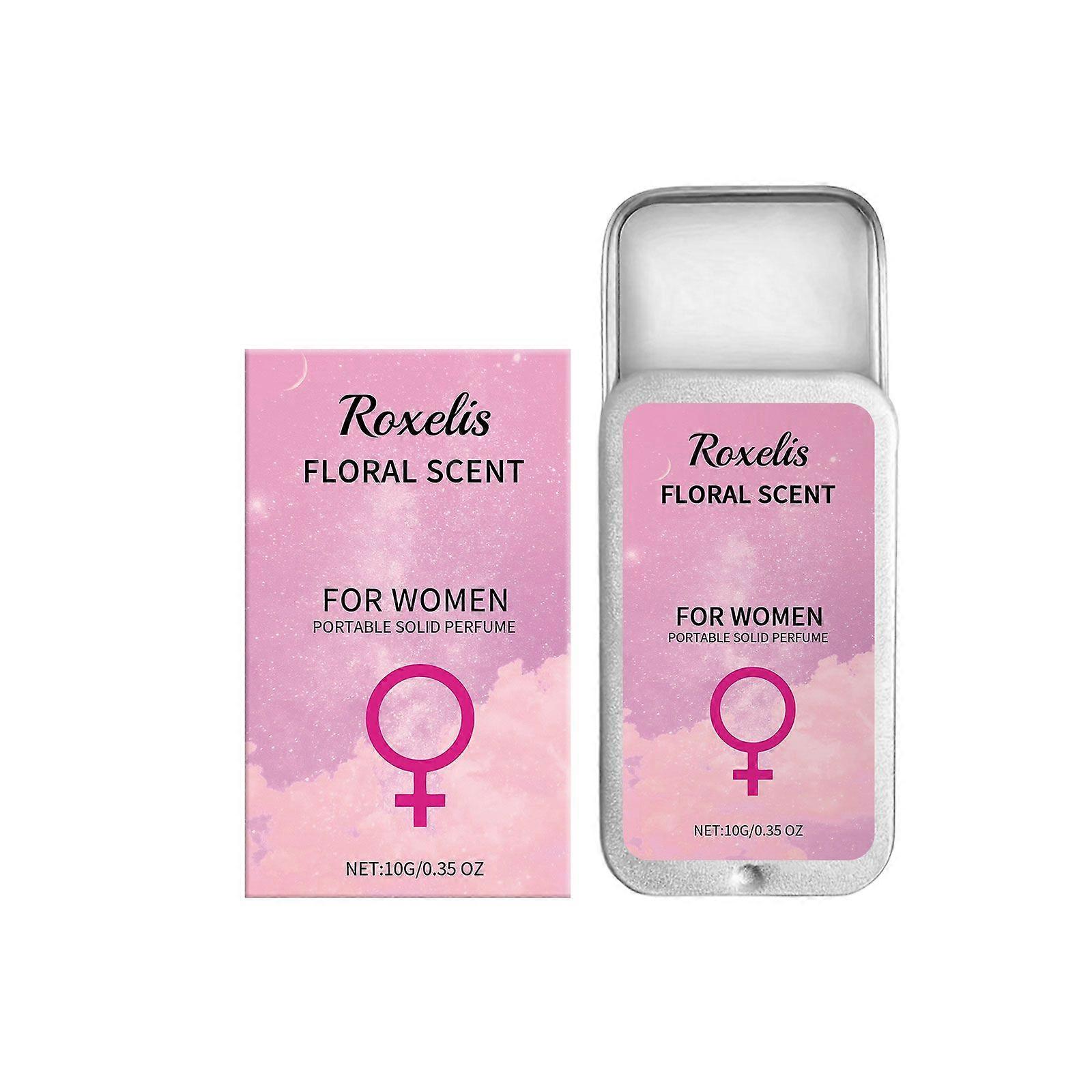 Roxelis Women's Floral Solid Balm Fresh, Light And Long-Lasting Portable Solid Balm Fresh Solid Eau De Toilette