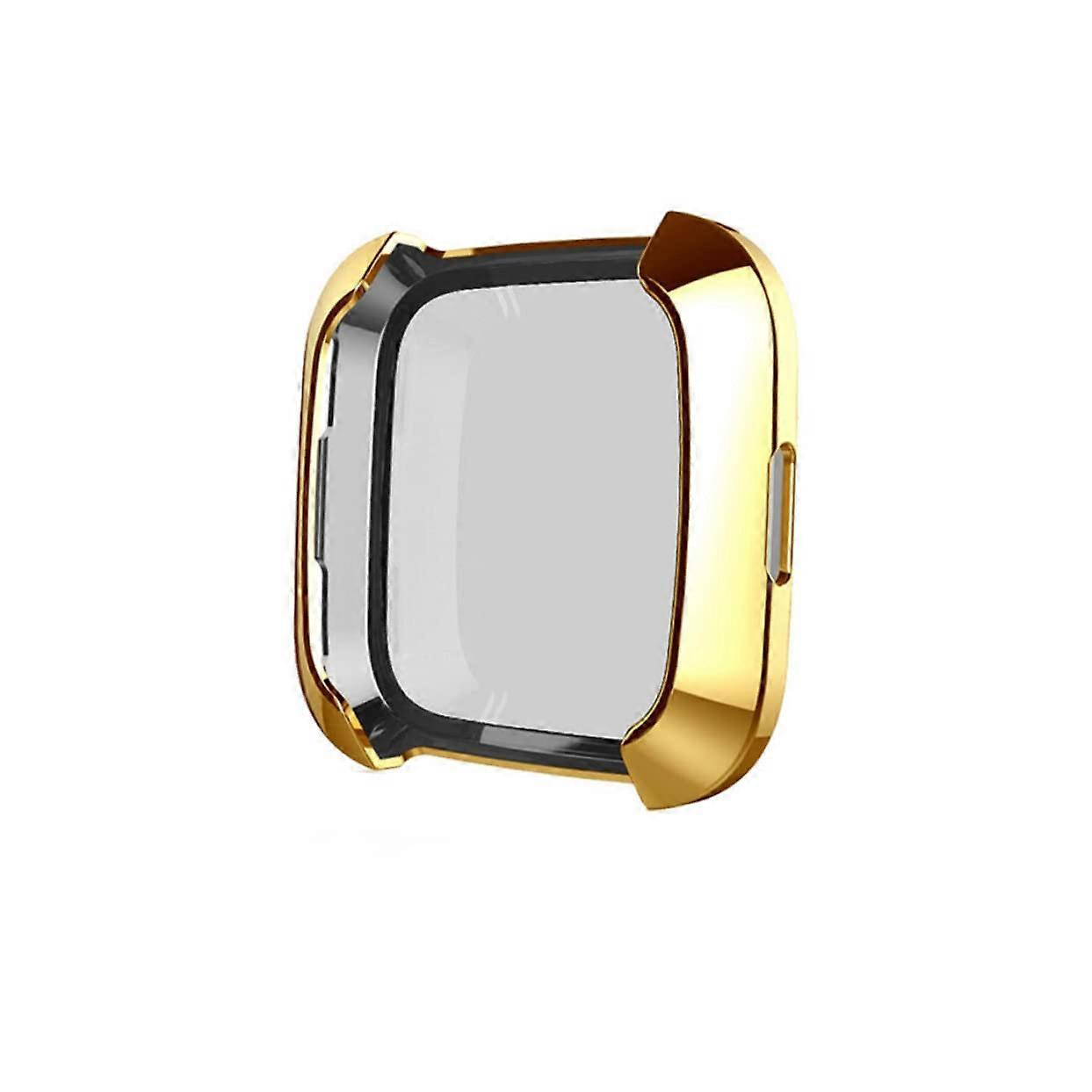 TPU Watch Case with Electroplated Protective Cover for Men, Shockproof Slim Gold Design