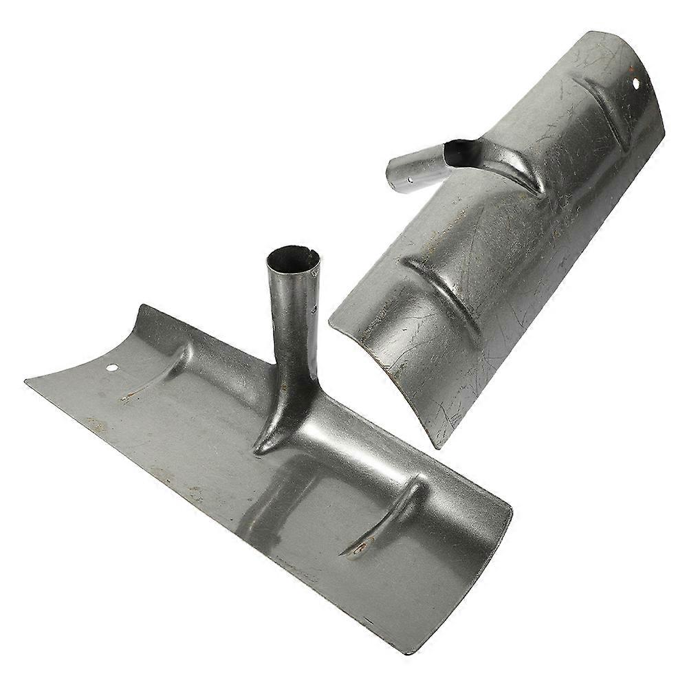 Practical Manure Cleaning Iron Head for Garden Use 2Pcs Grey