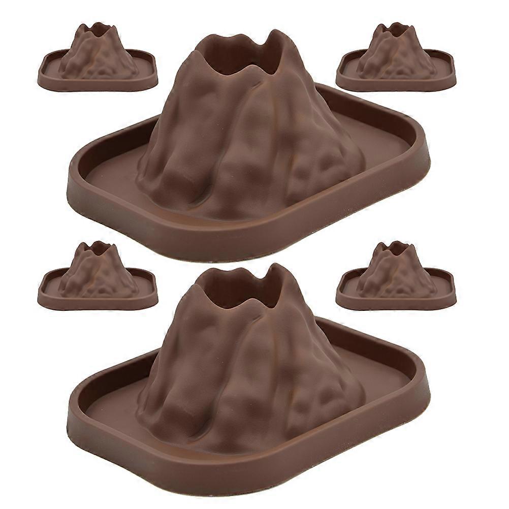 Erupting Volcano Science Models 6Pcs Educational Tools for Science Projects Durable Coffee Plastic Props