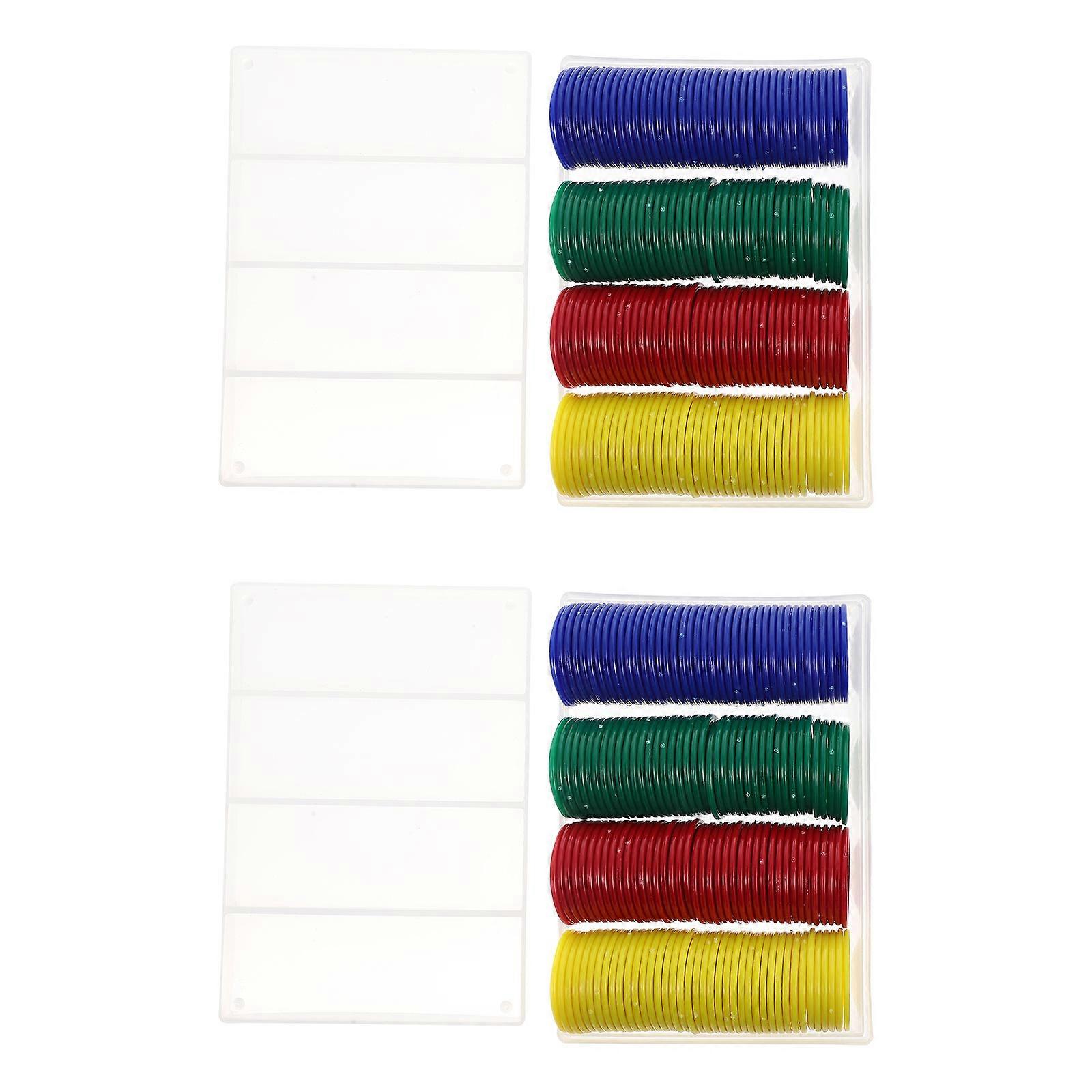 Plastic Poker Chips Blank Chips for Playing 320Pcs Game Supplies