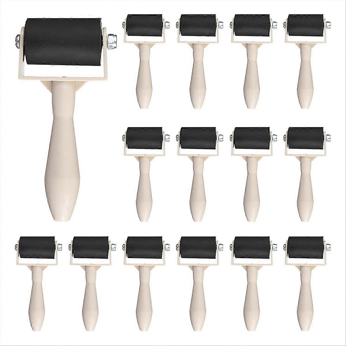 15 Pcs Rubber Brayer Roller Printmaking
