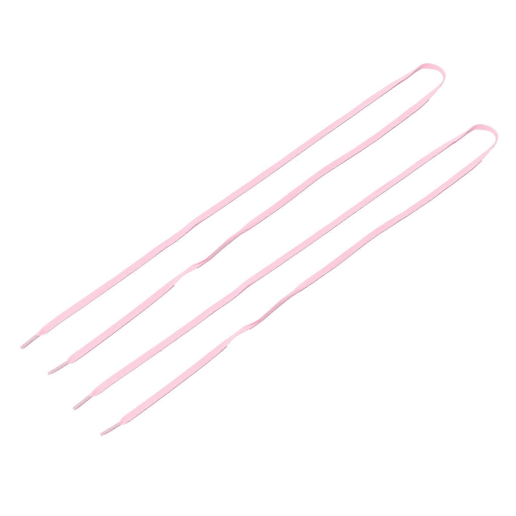 44" Solid Flat Shoelaces Strings Laces for Sneaker Pink