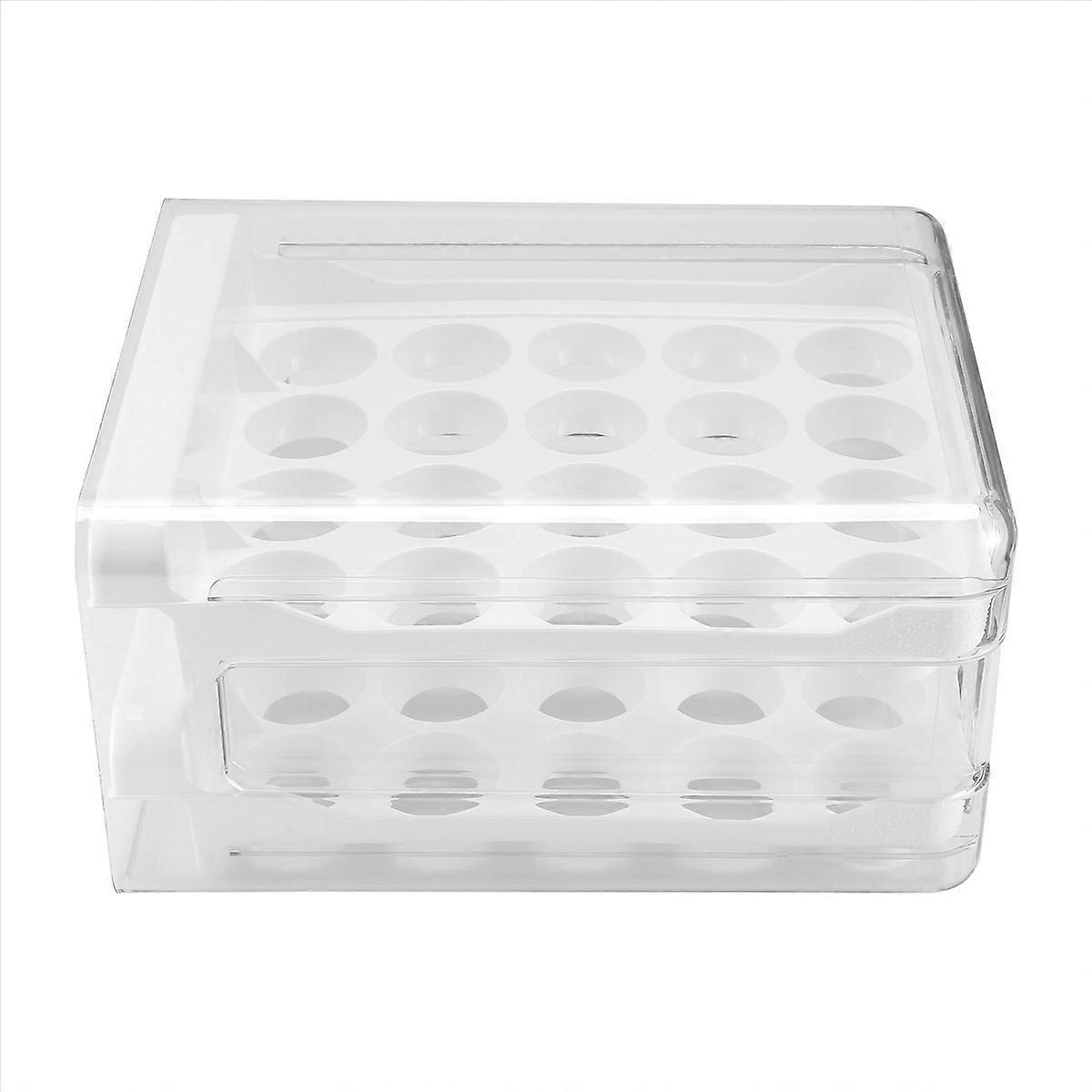 Egg Container for Refrigerator, 40 Grid/2 Layer Egg Holder