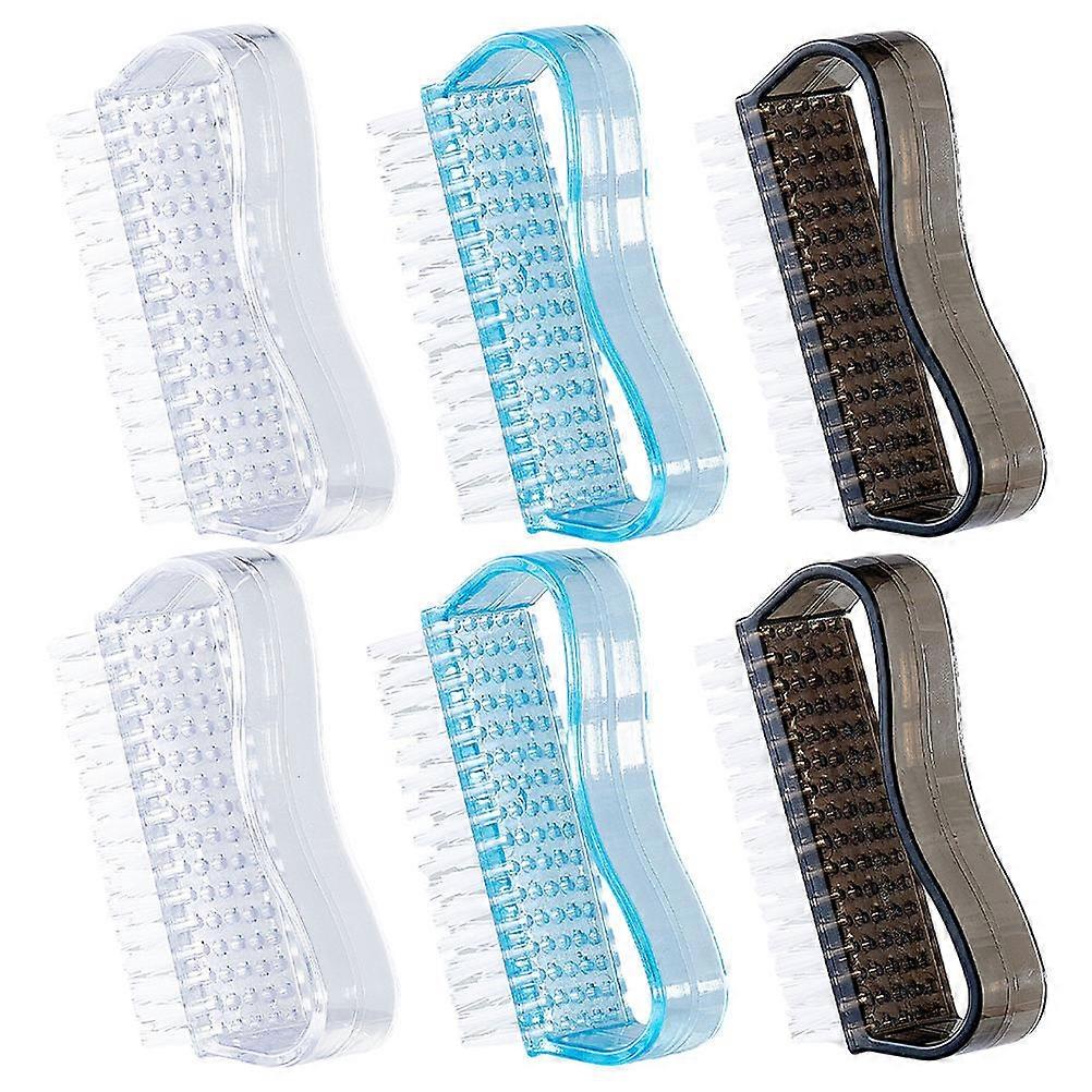 Nail Brush for Cleaning Fingernails 6Pcs Comfortable Grip Hand Brushes