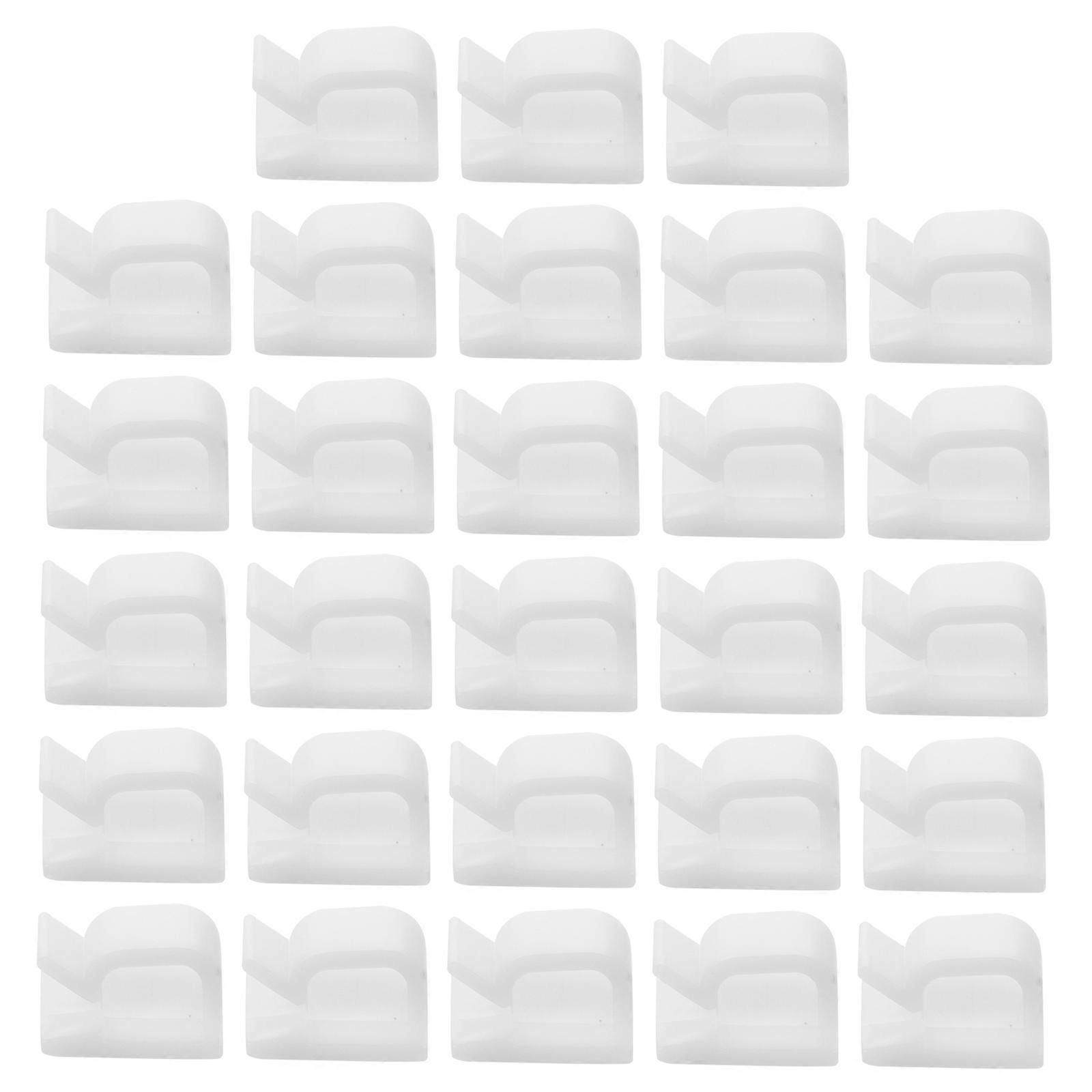 Self-Adhesive Cable Clips Nylon for Wire Fixing 100Pcs White Color