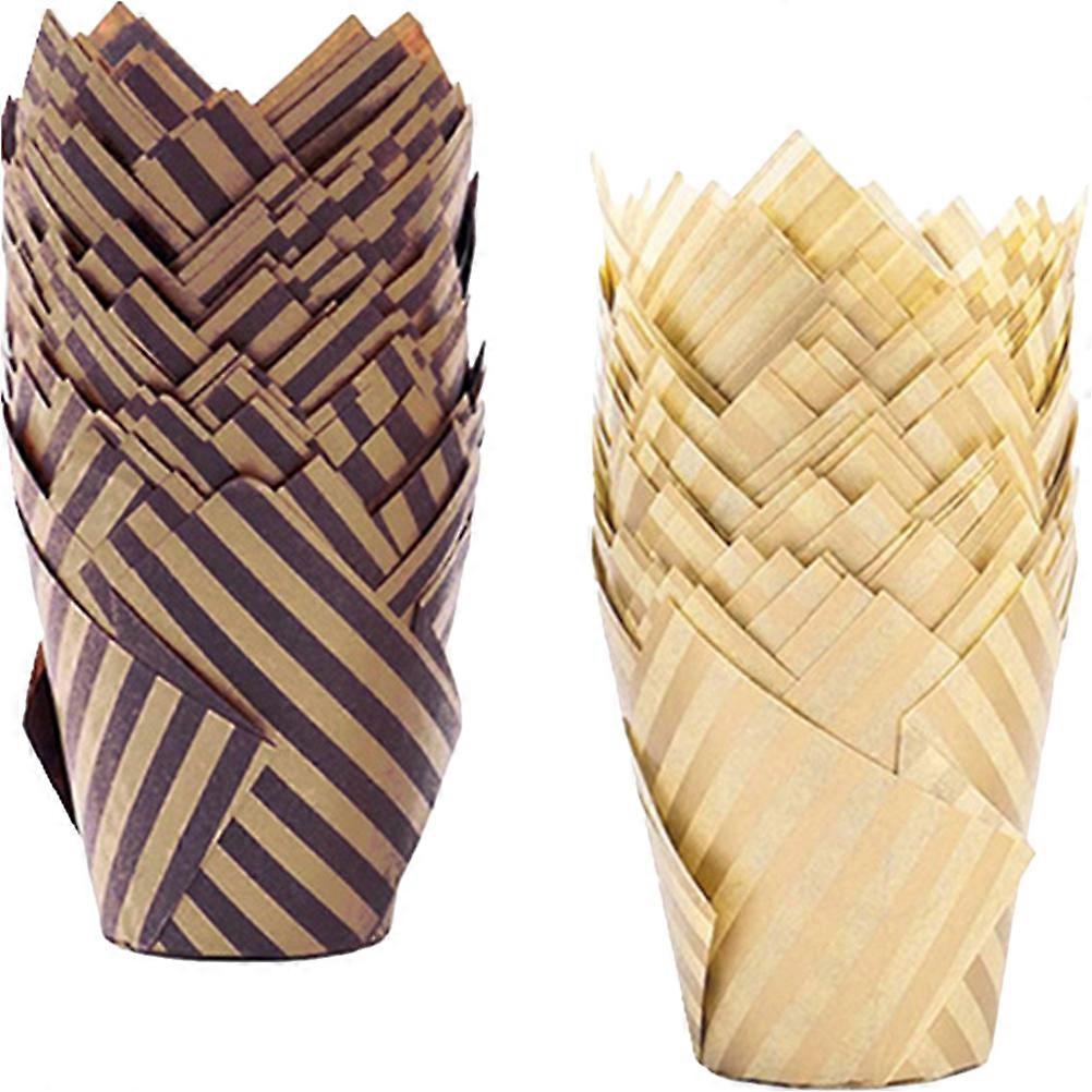 200Pcs Cake Baking Cups for Muffin Use Assorted Color Paper Tulip Liners