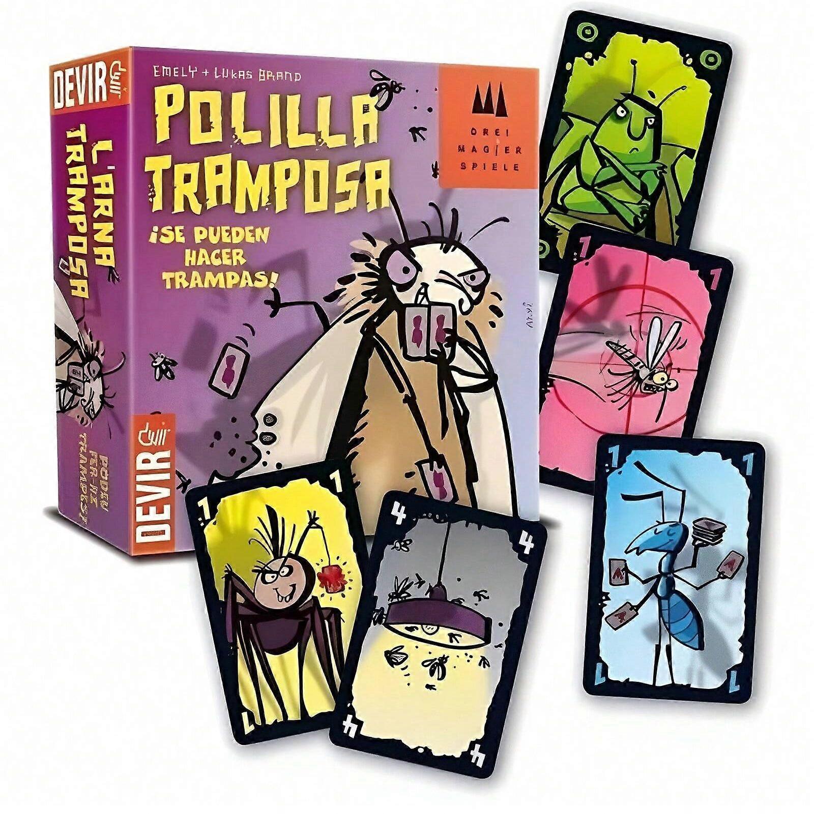 POLILLA TRAMPOSA ist ein deutsches Kakerlaken-Brettspiel auf Spanisch.