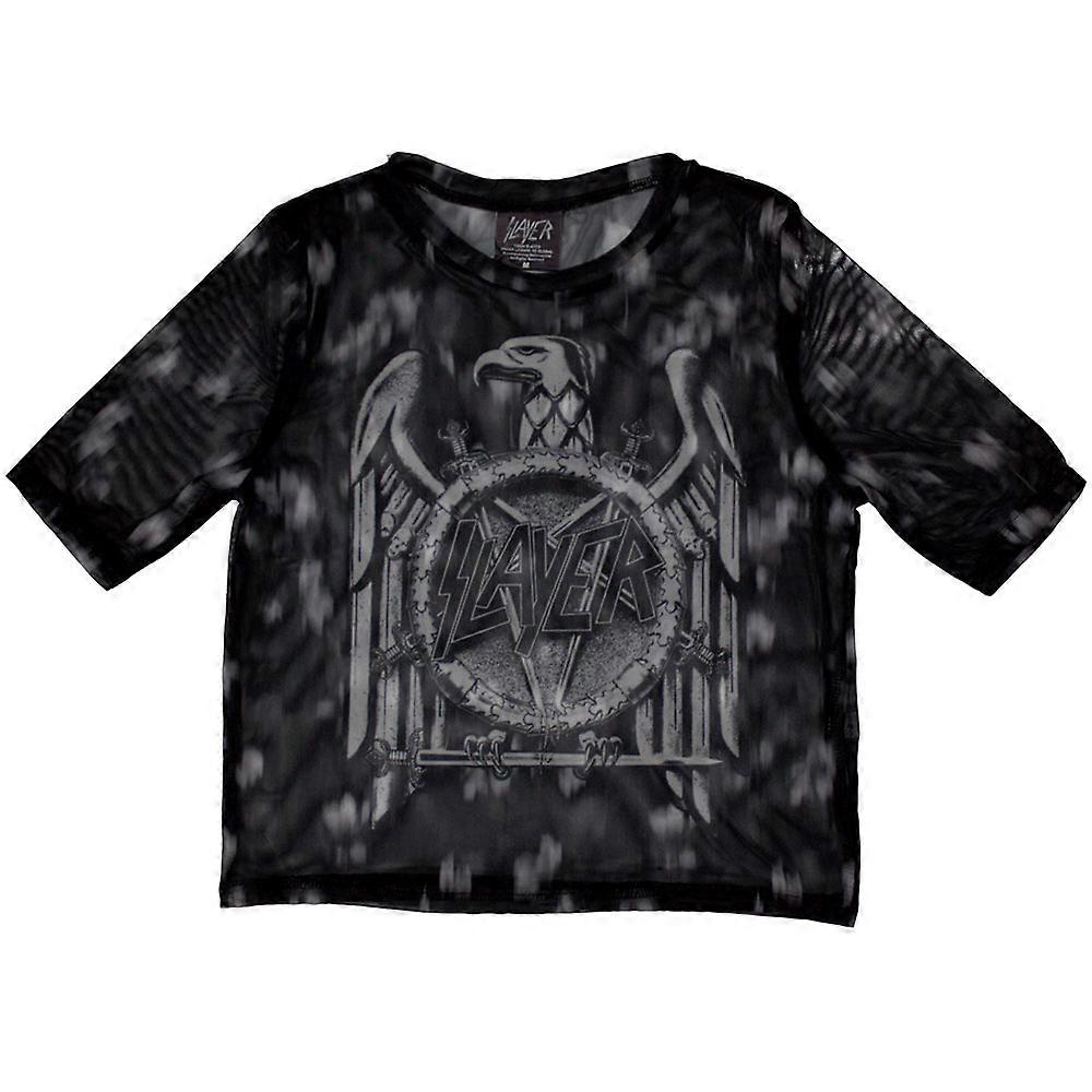 Slayer Mono Eagle Mesh Crop Top