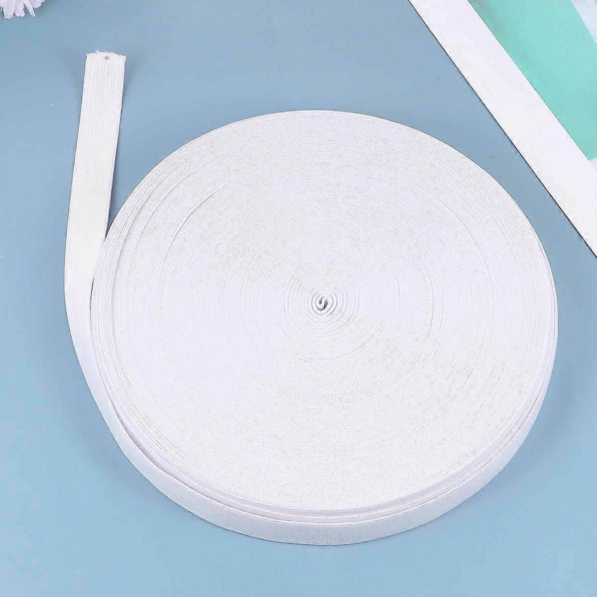 Elastic Straps For Sewing White Polyester 2Cm Width 1 Roll 40M