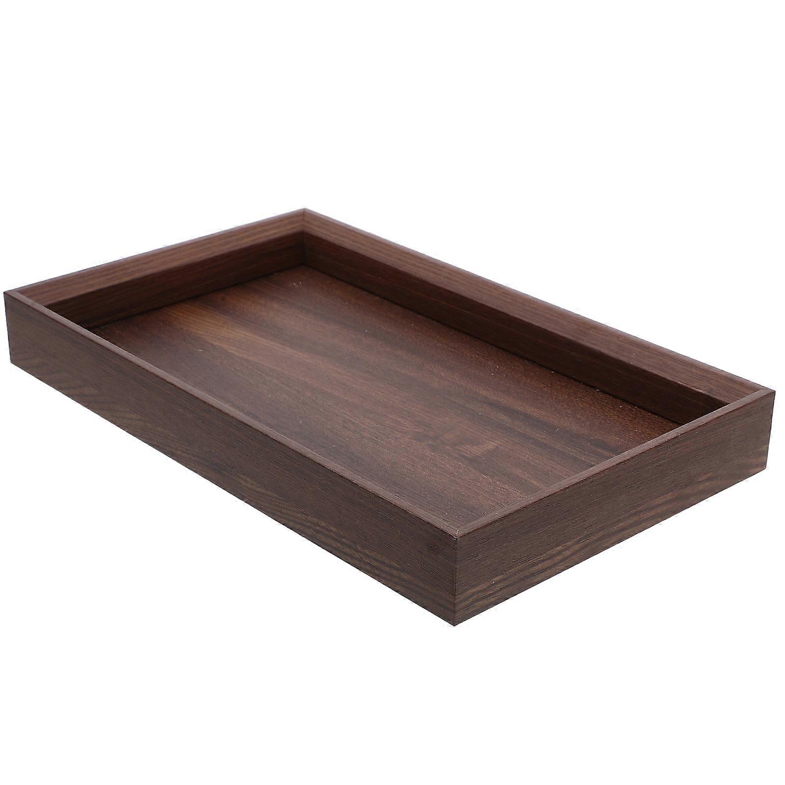 Wood Serving Tray for Tea Serving 3Pcs Rectangular Snack Holder