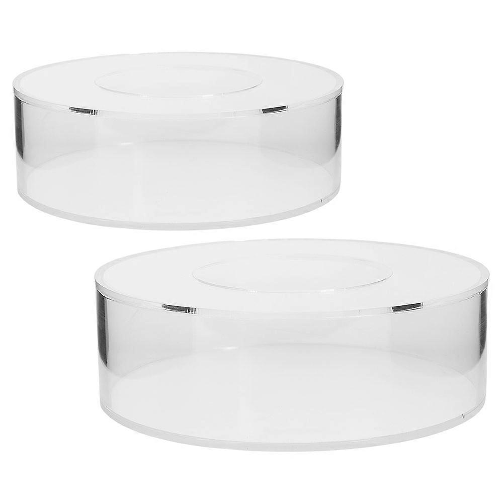 2Pcs Clear Acrylic Fillable Cake Stand Cake Riser Cake Round Display Riser Display Stand