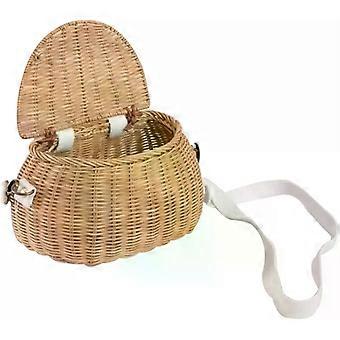 Weidenkörbe, Kinderkorb, Weidenkorb, Fahrradkorb für vorne, Strohrucksack, Mehrzweck-Picknickkorb, geeignet für Mädchen und Jungen