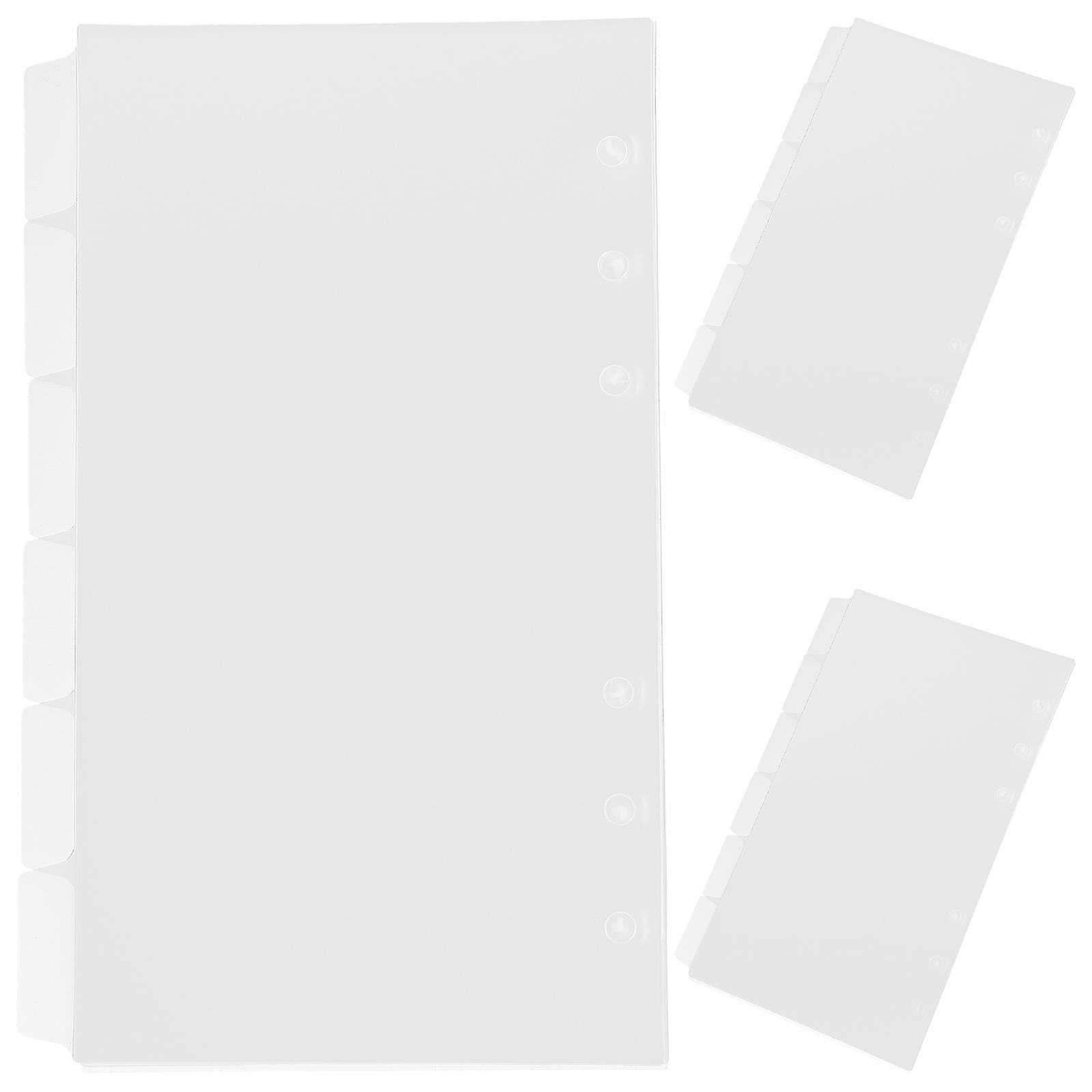 Plastic Dividers Binder Divider Tabs for Notebook 72 Sheets