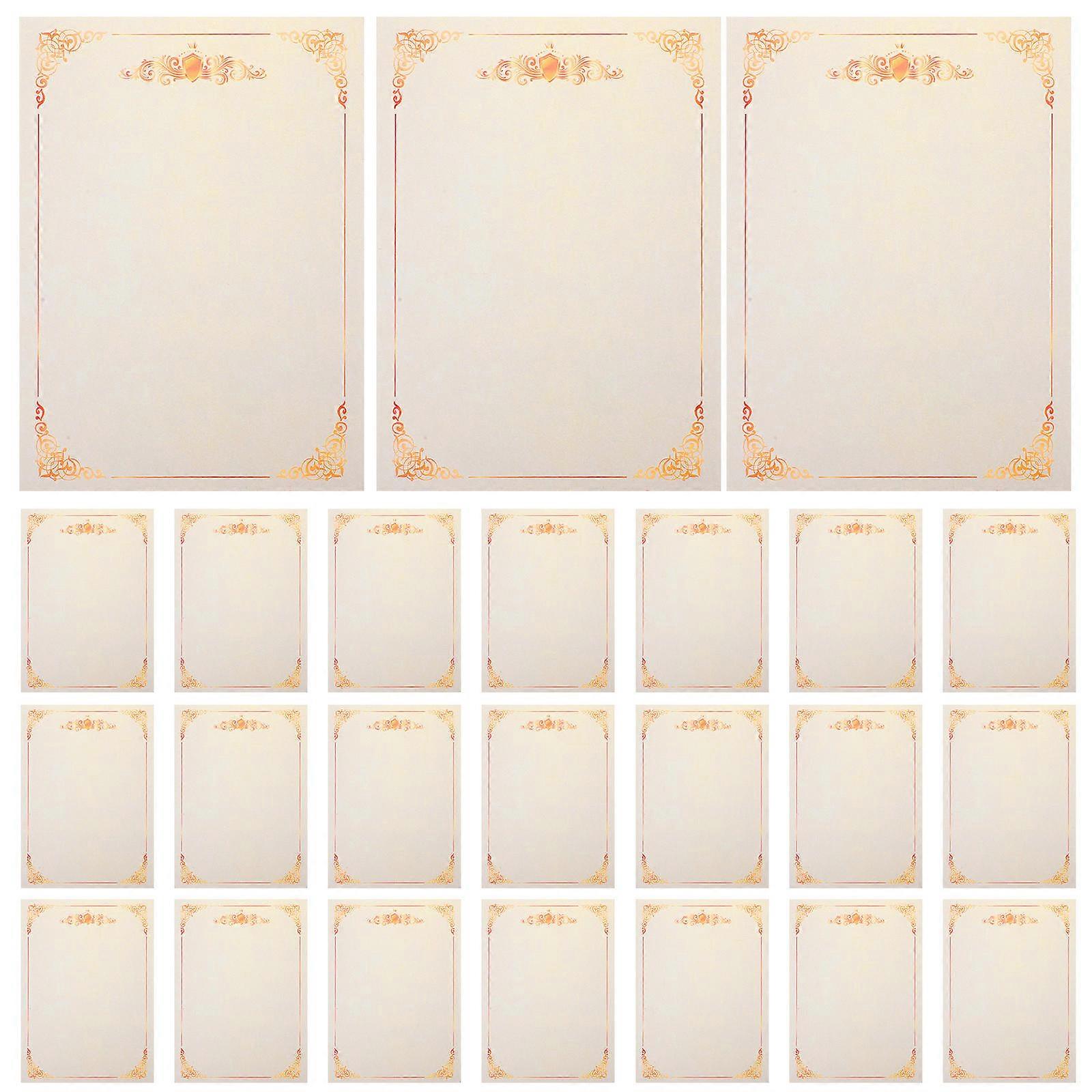 School Certificate Paper 100 Sheets Ideal For Classroom Awards A4 Rectangular Formal Design