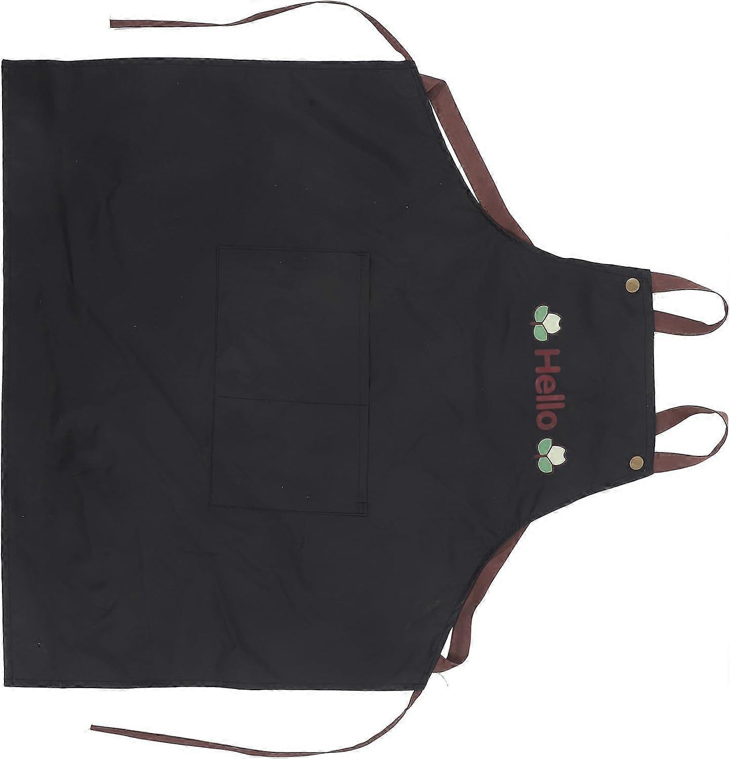 Waterproof Kitchen Apron Black High density Oil resistant