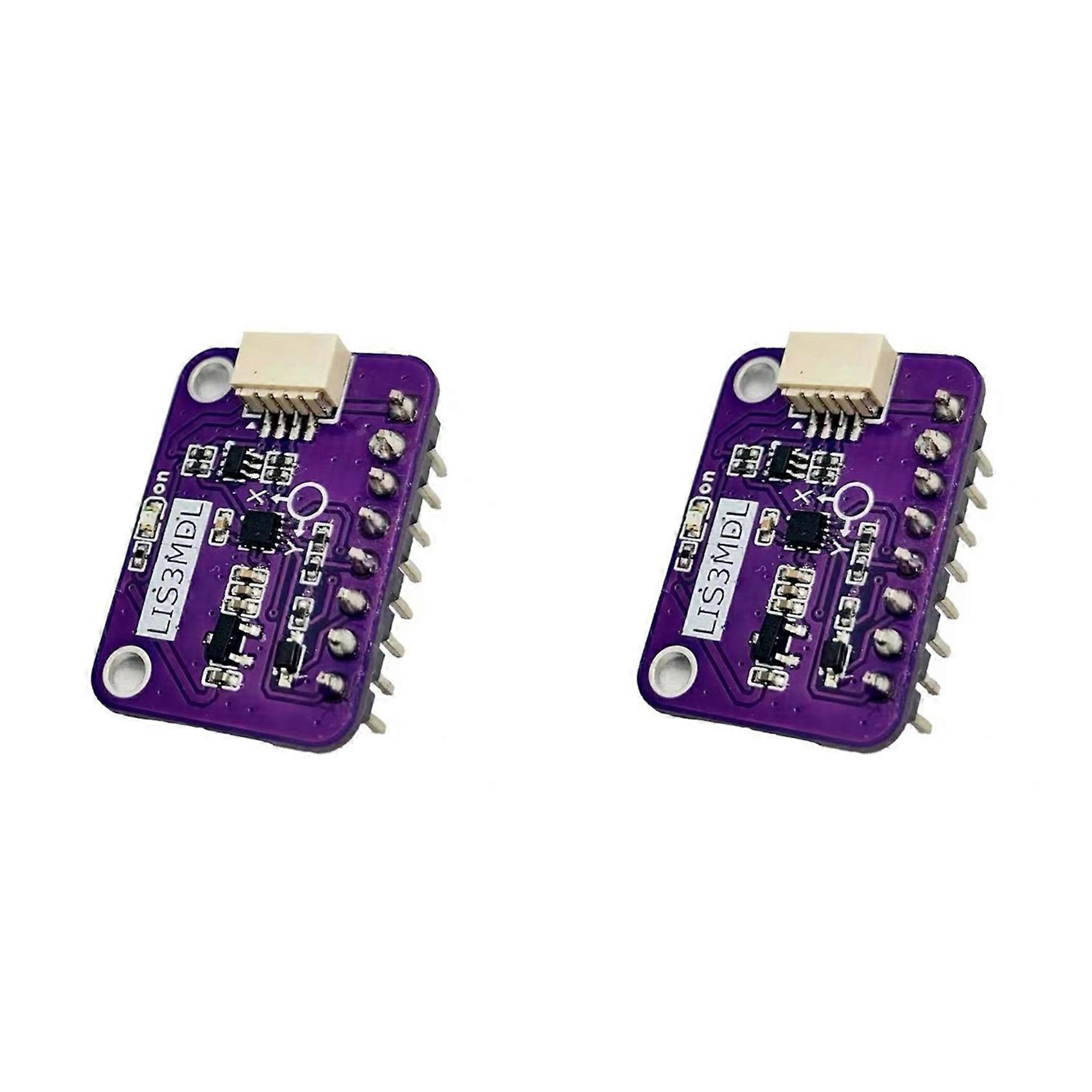2X LIS3MDL Module Three-Axis Magnetic Sensor Module Electronic Compass Compatible STEMMA QT IIC