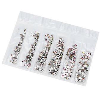 DIY Buntes Kristallglas-Nagelkunst-Strass-Dekorationsmaterialpaket (Flammenfarbe)
