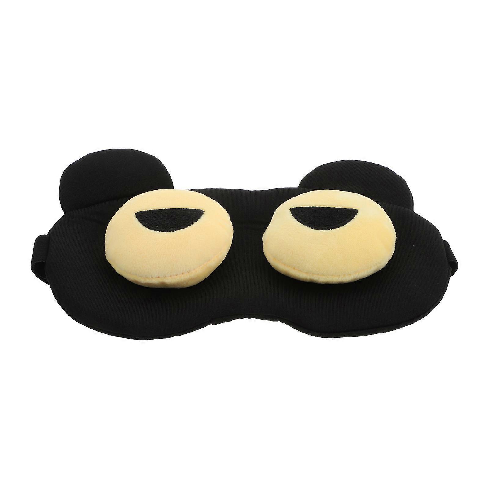 Sleeping Eye Mask Black Polyester for Comfortable Sleep 1Pcs