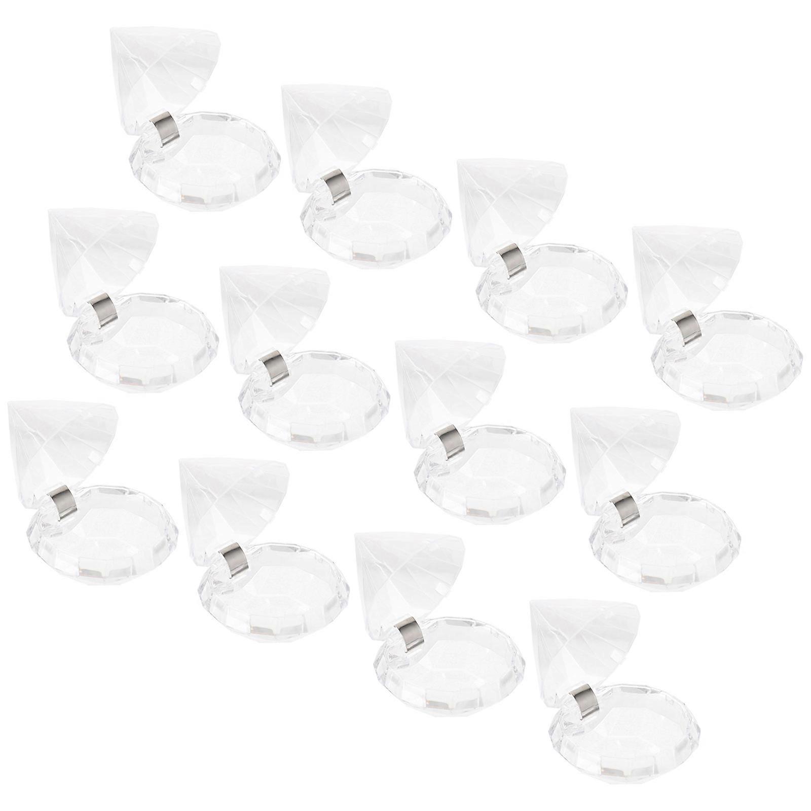 Creative Candy Storage Box Plastic for Storage Use 12Pcs Diamond Shaped Container