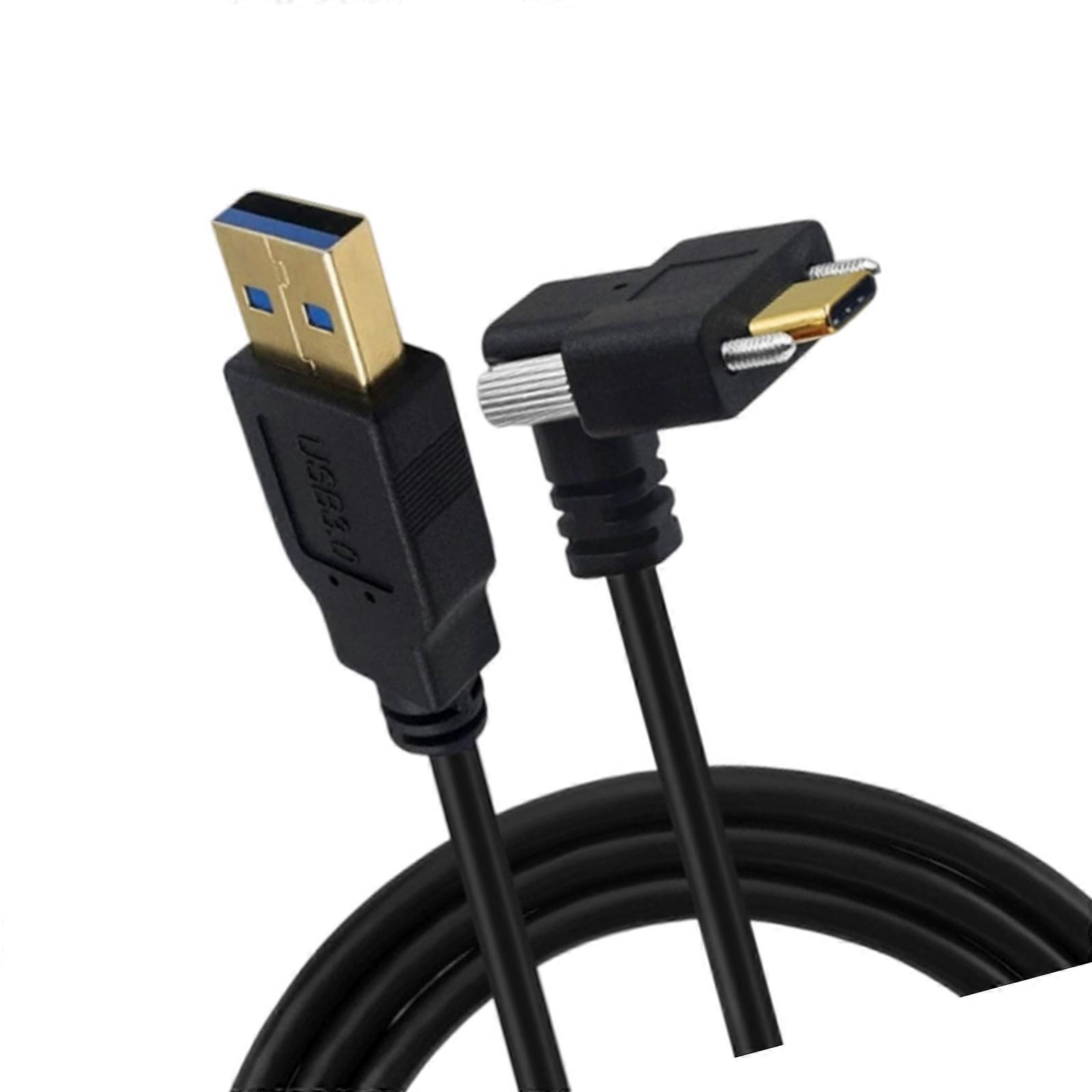 Secure Lock USB C Cable For Visual Inspection Equipment Panel Mount Type Full of Durability Up Down Design Multicolor