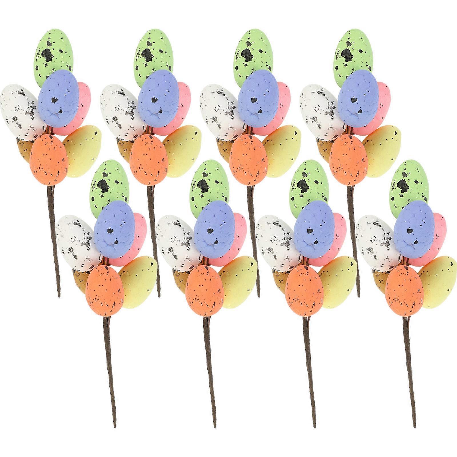 DIY Crafts Egg Easter Egg Tree Branches with 8Pcs Spotted Eggs