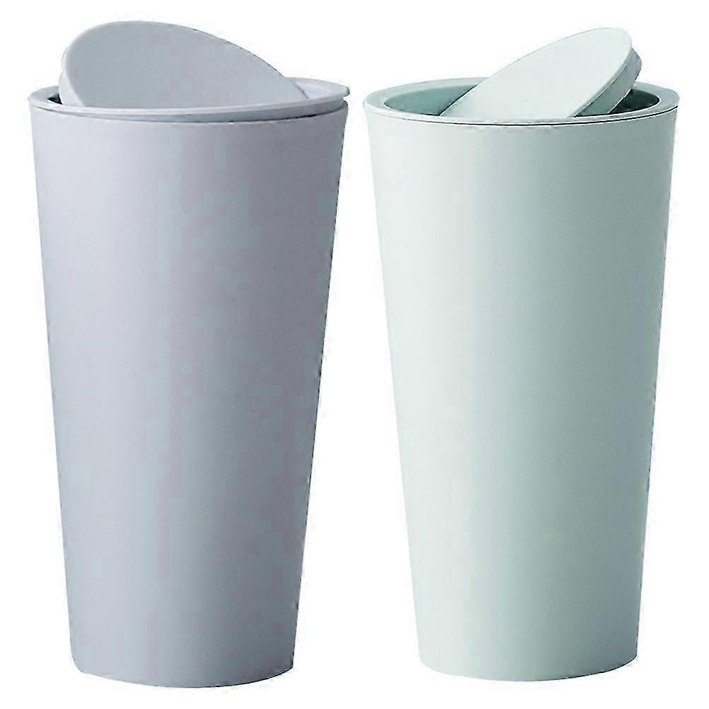 Desktop Container for Storage Mini Plastic Trash Can 2Pcs Pack