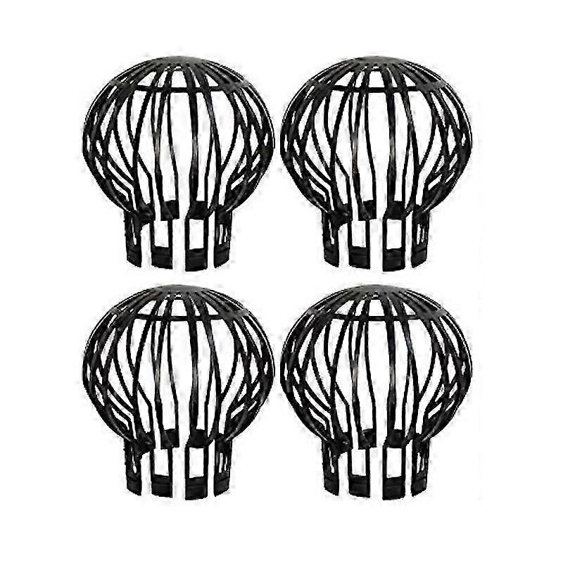 4PCS Gutter Guard Downspouts Strainer Preventing Clogging the Pipes