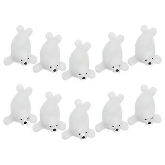 10pcs Mini Polar Ocean Resin Animals Figurines Miniatura Selos Modelos para Micro Paisagem DIY Fadas Jardim Aquário Decorações Enfeites de Mesa Whit