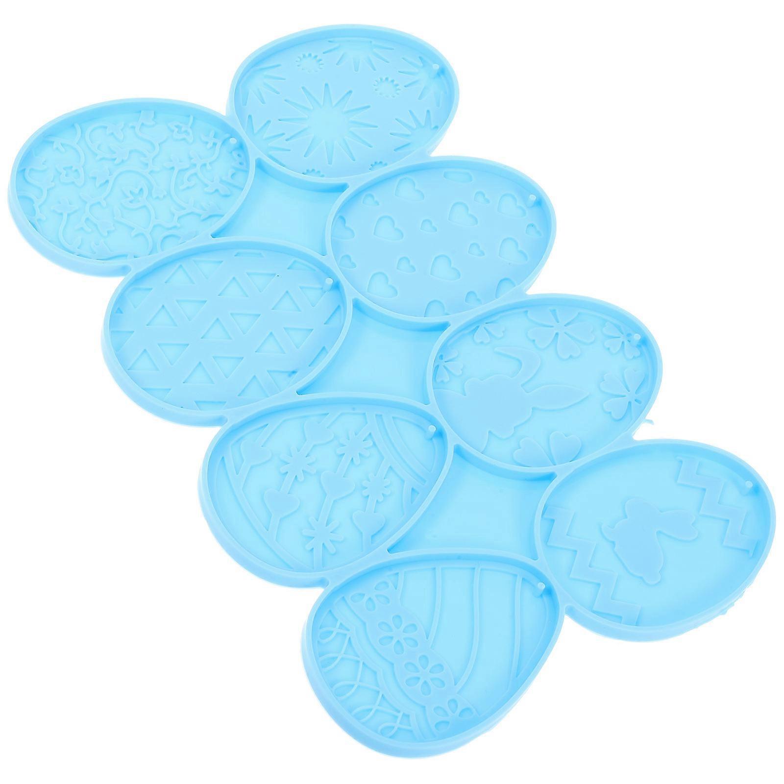 Flexible Silicone Easter Egg Mold for DIY Keychain Resin Casting