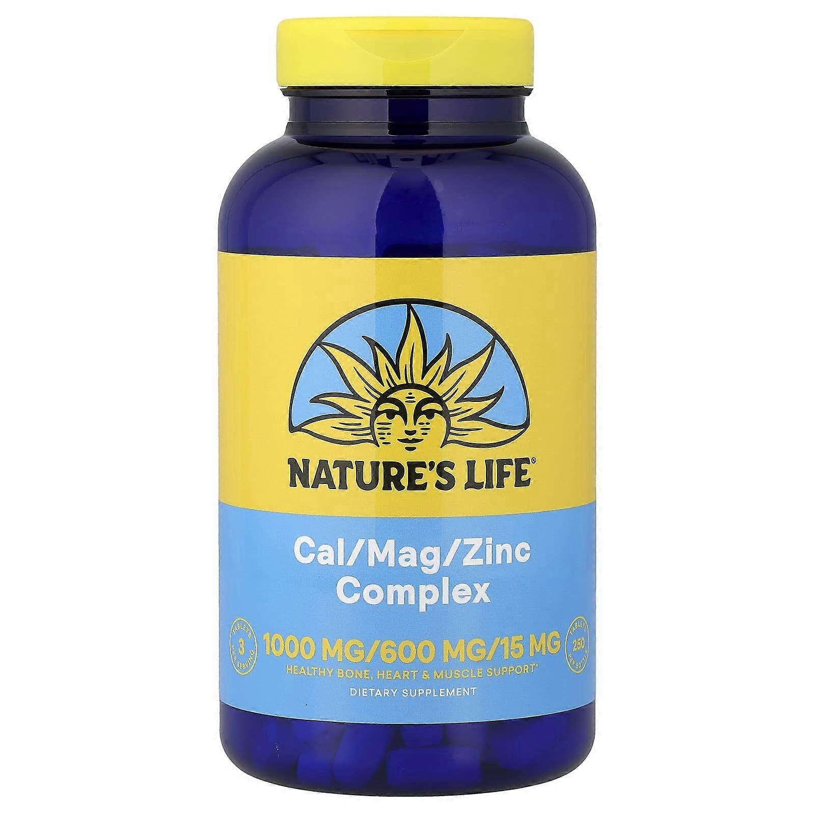Nature's Life, Cal/Mag/Zinc Complex, 250 Tablets