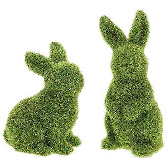 2 stuks Pasen Konijn versiering tuin Bunny ambachtelijke scène lay-out Decor (groen)