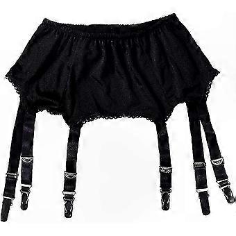 Reggicalze da donna a vita alta con 6 spalline, clip metalliche regolabili, inserto in rete, taglie dalla 6 alla 28, misto poliestere ed elastan.