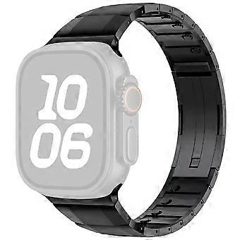 Stainless Steel Watch Band For Apple Watch Series 10 Ultra 9 8 7 SE 6 5 4 3 2 1 46mm 49mm 45mm 44mm 42mm Side Release Single Bead Strap