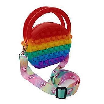 Pop Purse For Girls, Big Pop Shoulder Bag Fidget Purse, Valentines Day Gifts Rainbow Pop Purse