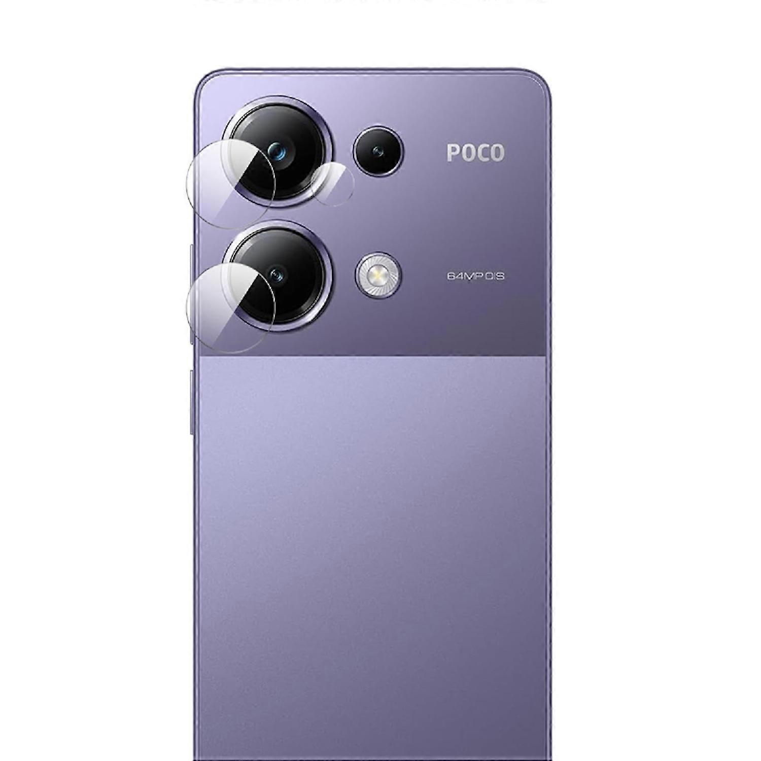 For Xiaomi Poco M6 Pro 4G / Redmi Note 13 Pro 4G 3x Protective Glass for Back Camera Tempered Glass Lens Transparent