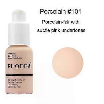 PHOERA  Liquid Coverage Foundation Facial Base Cream Brighten Moisturizer Mineral Full Cover Concealer Makeup TSLM1