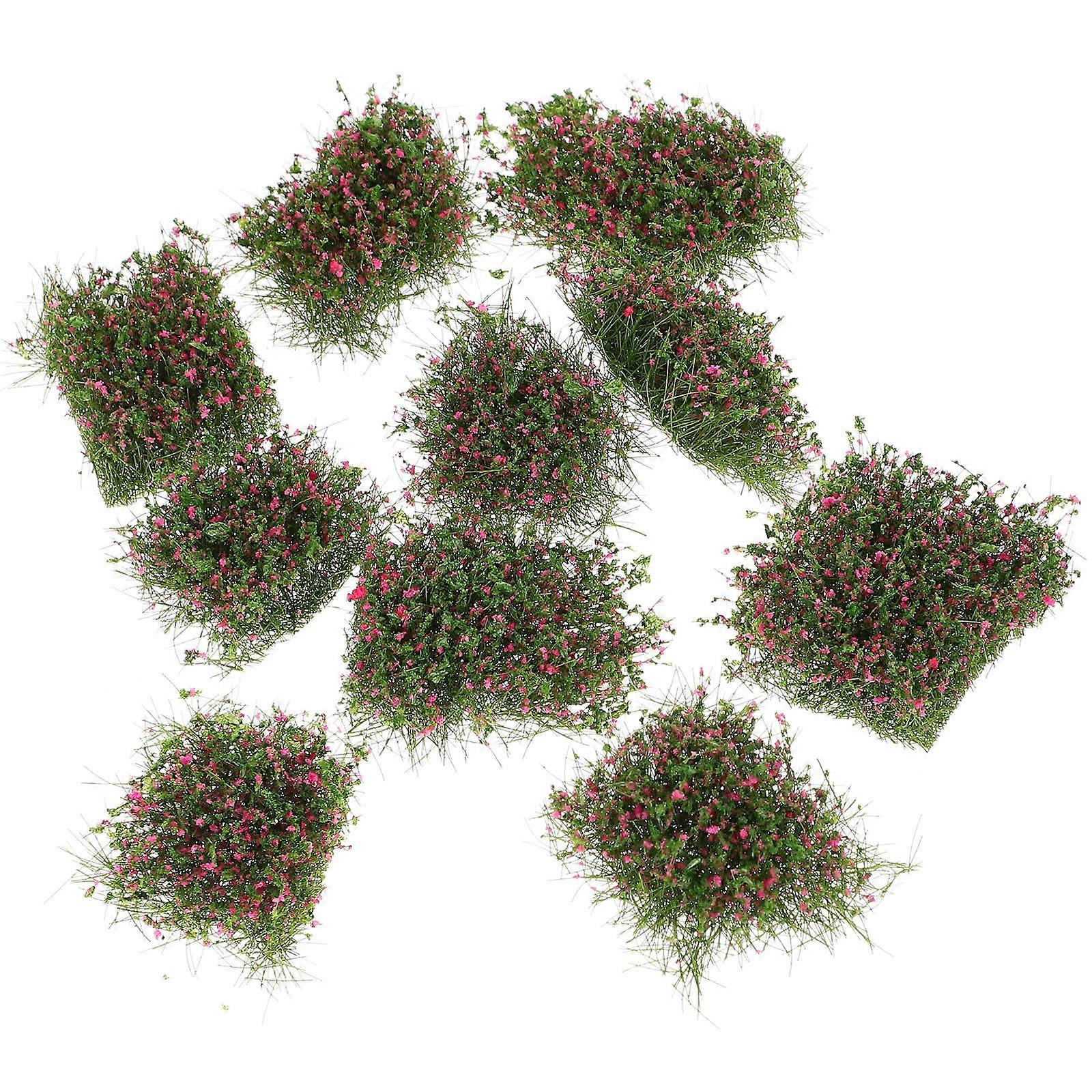 Simulation Grass Clusters Small Grass Clusters Decor for 10Pcs Scene Decoration