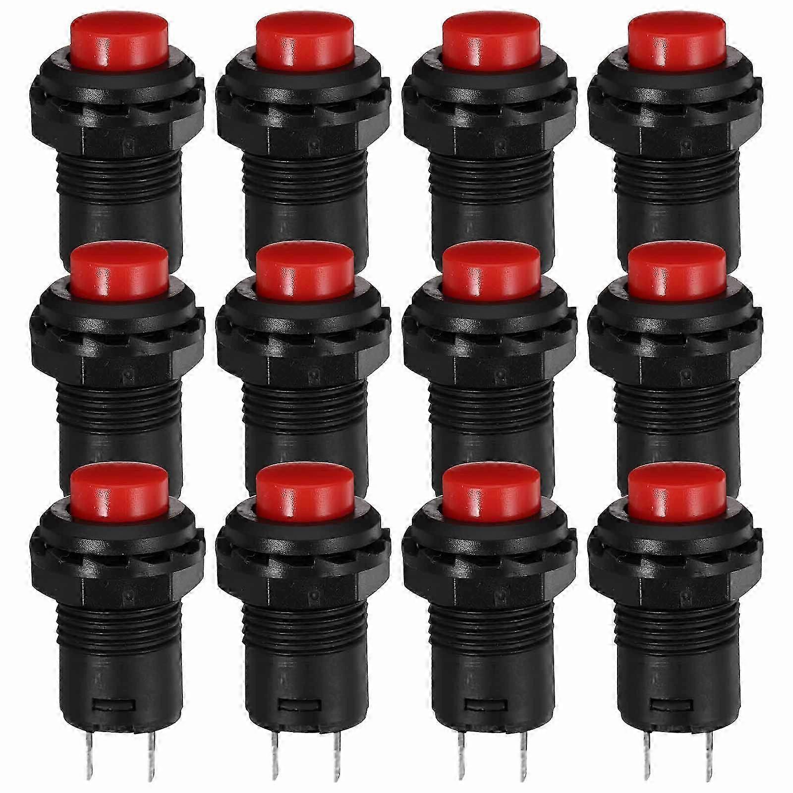 12pcs Sign Momentary Push Button Switch Pushbutton Switches Panel Cutout Switch