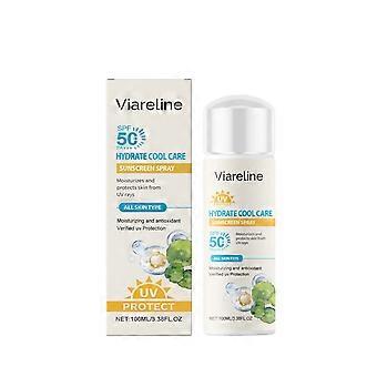 Viareline Erfrischendes Schutzspray Anti-UV Erfrischend Nicht fettend Feuchtigkeitsspendend Sperren Wassertemperatur und Gesichtsschutz